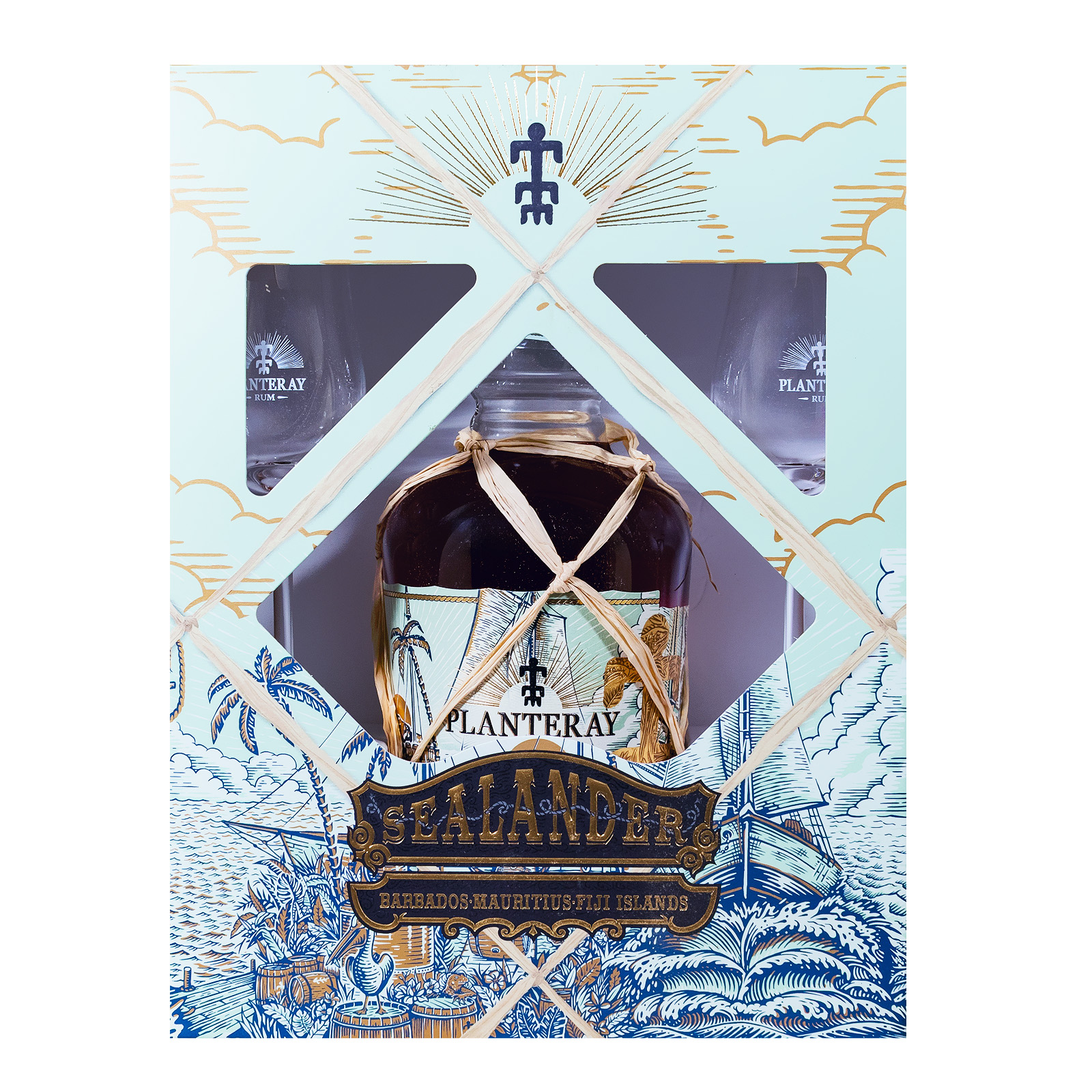 Planteray Sealander mit 2 Gläsern - 0,7L 40% vol