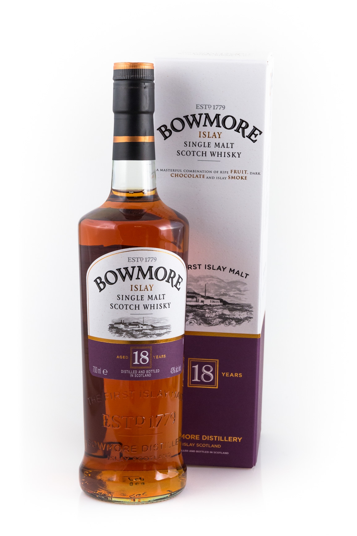 Bowmore 18 Jahre Islay Single Malt Scotch Whisky - 0,7L 43% vol