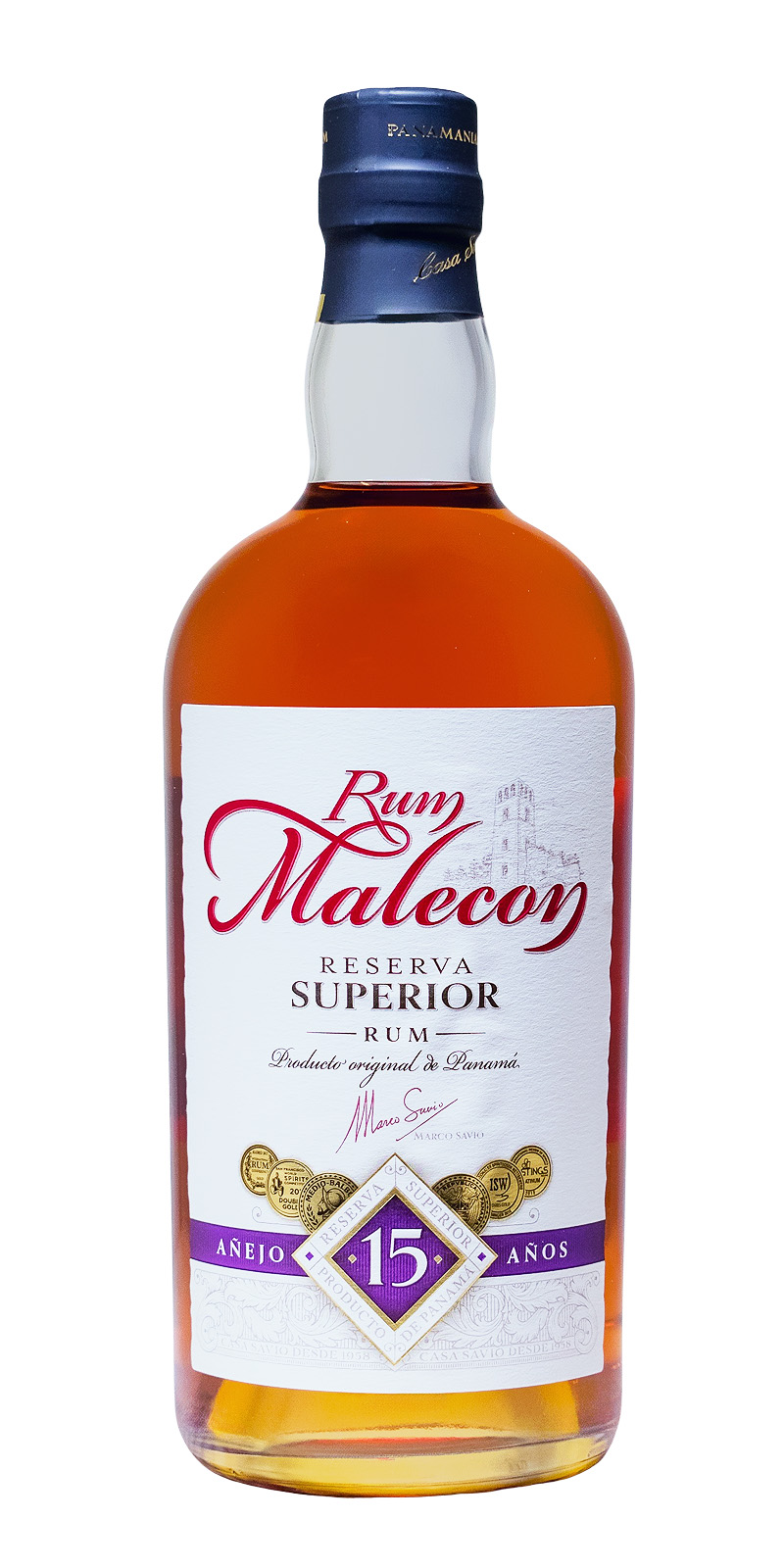 Rum Malecon 15 Jahre GEPA mit 2 Gläsern - 0,7L 40% vol