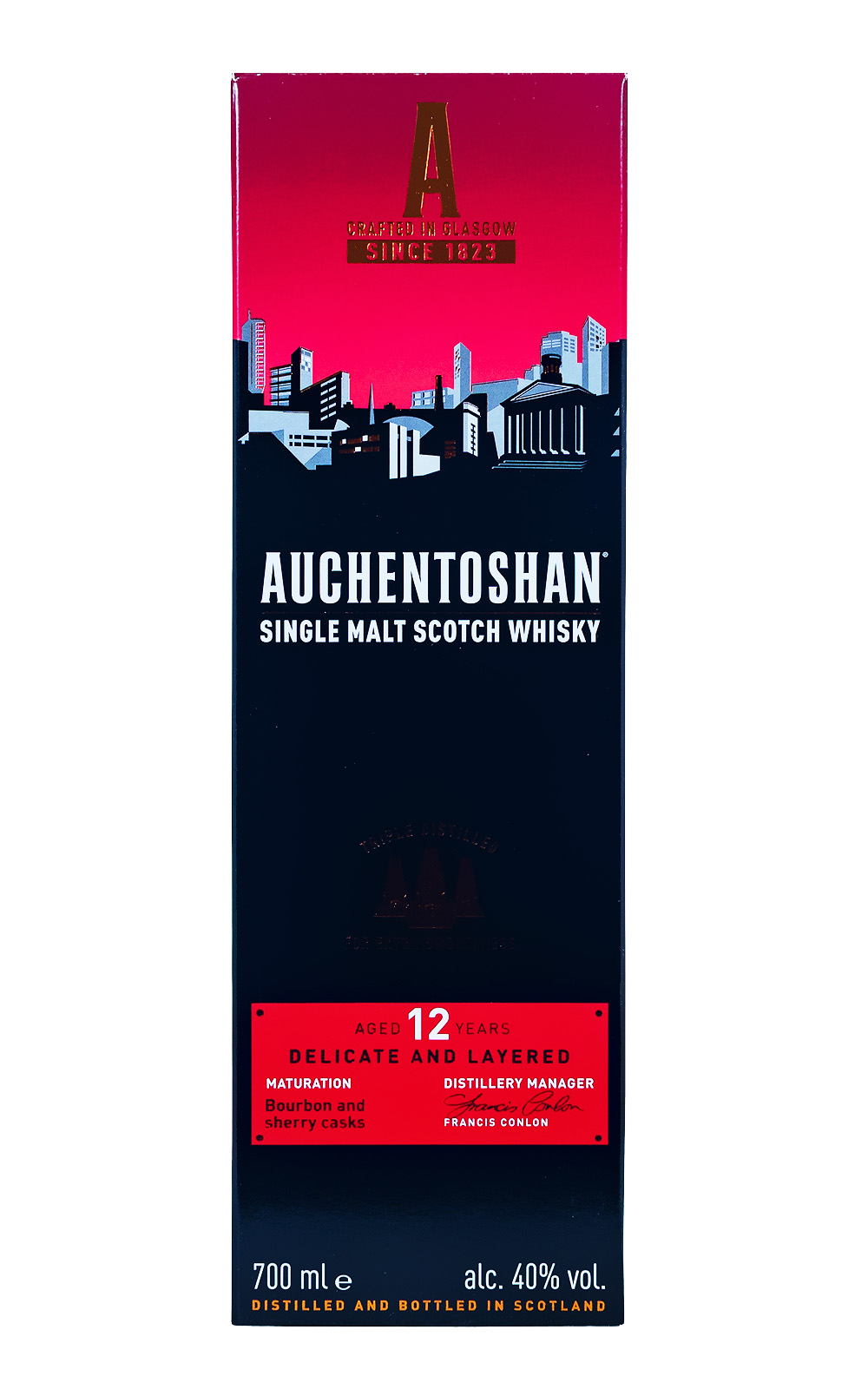 Auchentoshan 12 Jahre Single Malt Scotch Whisky - 0,7L 40% vol