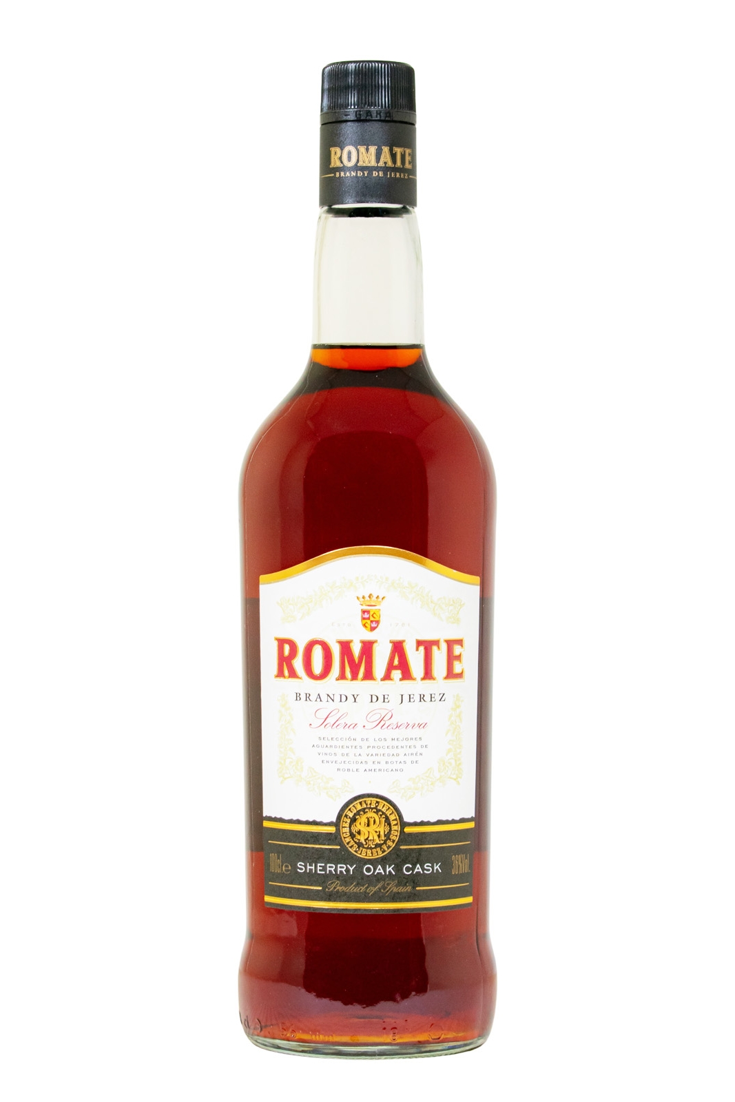 Romate Brandy Solera Reserva Brandy de Jerez - 1 Liter 36% vol