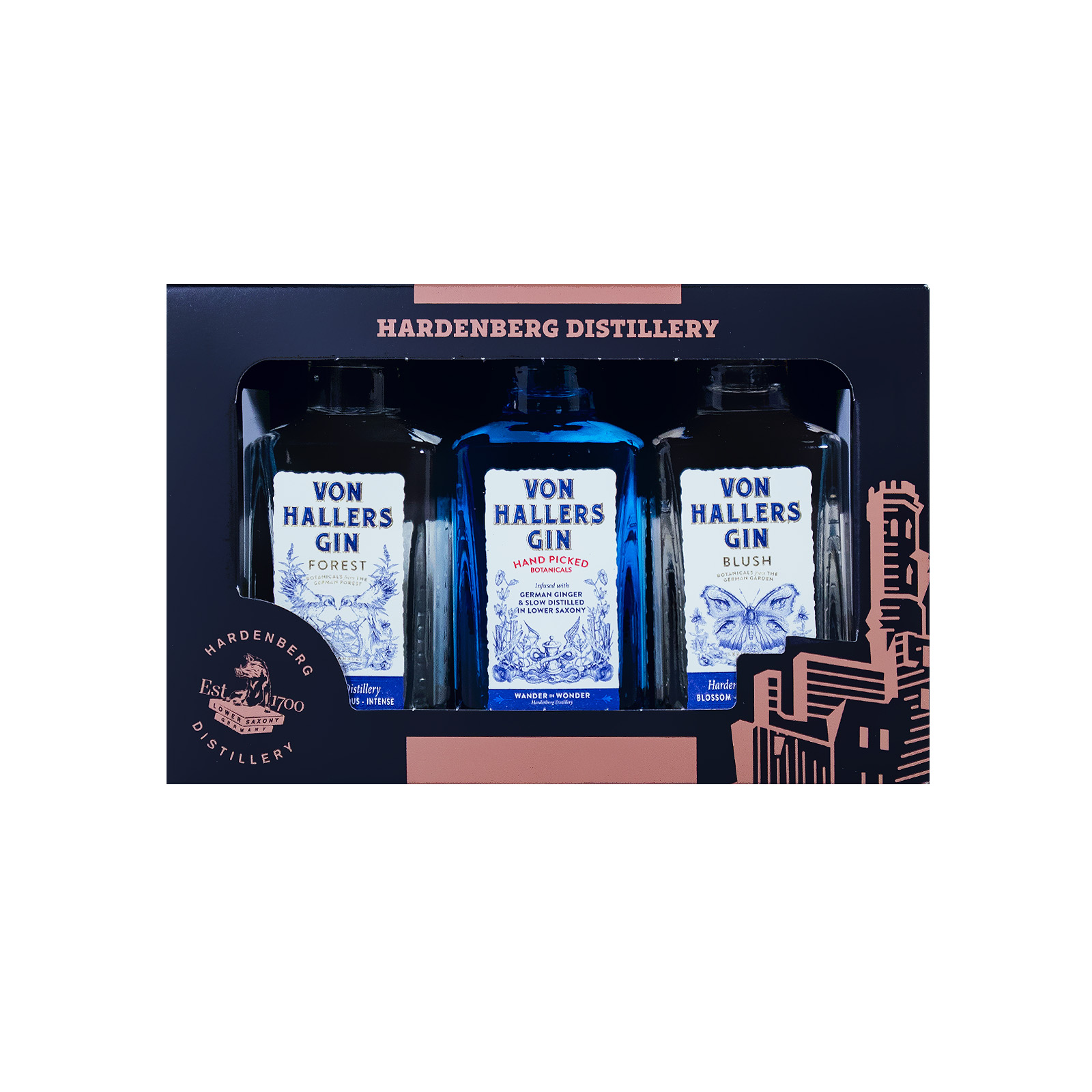 Paket [3 x 0,05L] Von Hallers Gin Triplepack - 0,15L 44% vol