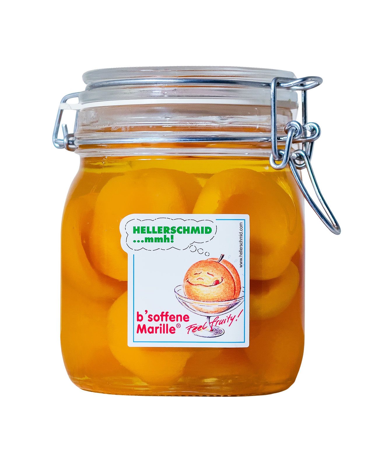 Hellerschmid B'soffene Marille 750g Glas 19% vol Hellerschmid B'soffene Marille 750g Glas 19% vol
