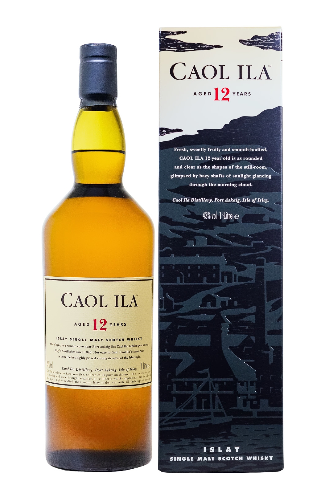 Caol Ila 12 Jahre Single Malt Scotch Whisky - 1 Liter 43% vol