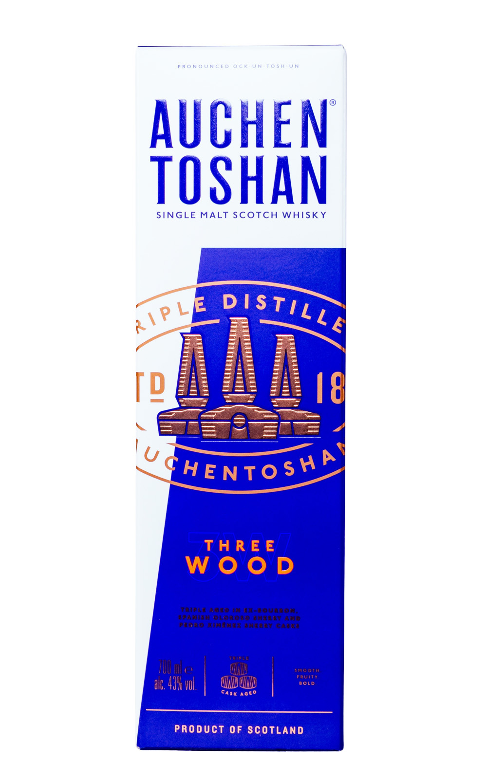 Auchentoshan Three Wood Single Malt Scotch Whisky - 0,7L 43% vol