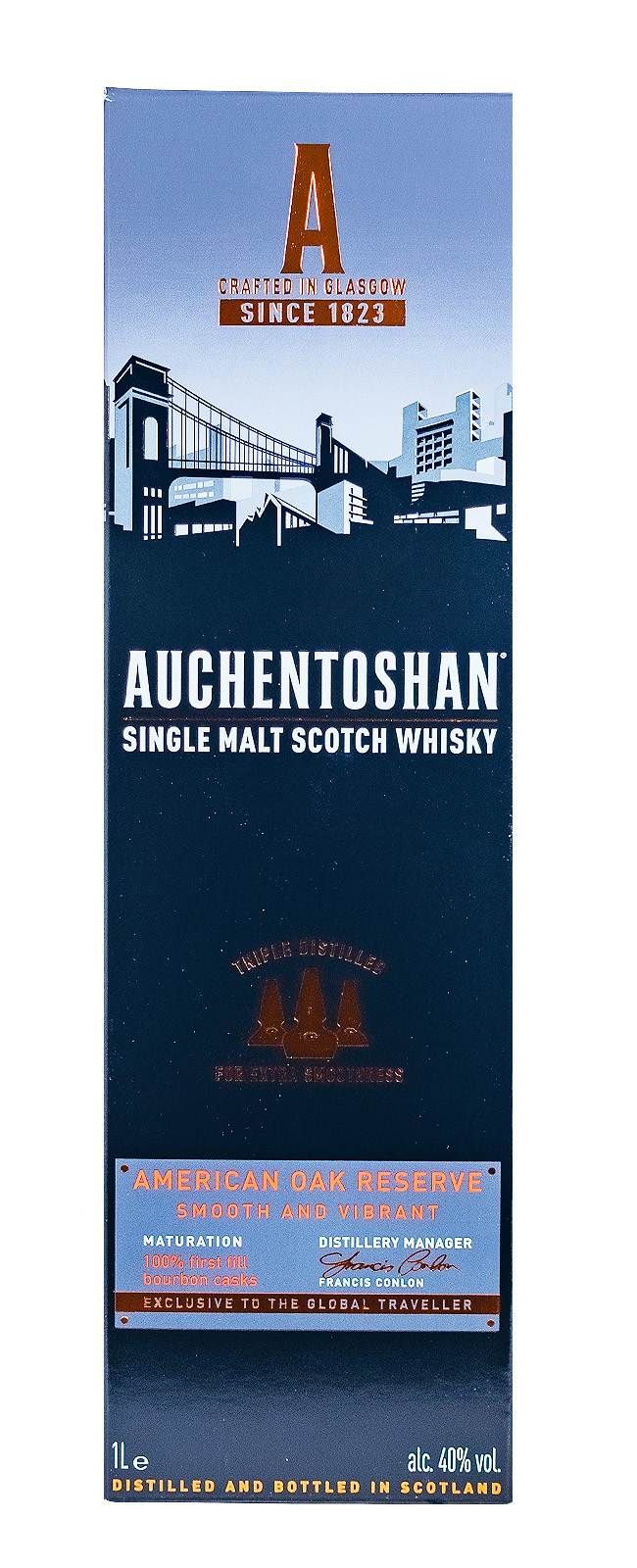 Auchentoshan American Oak Single Malt Scotch Whisky - 1 Liter 40% vol