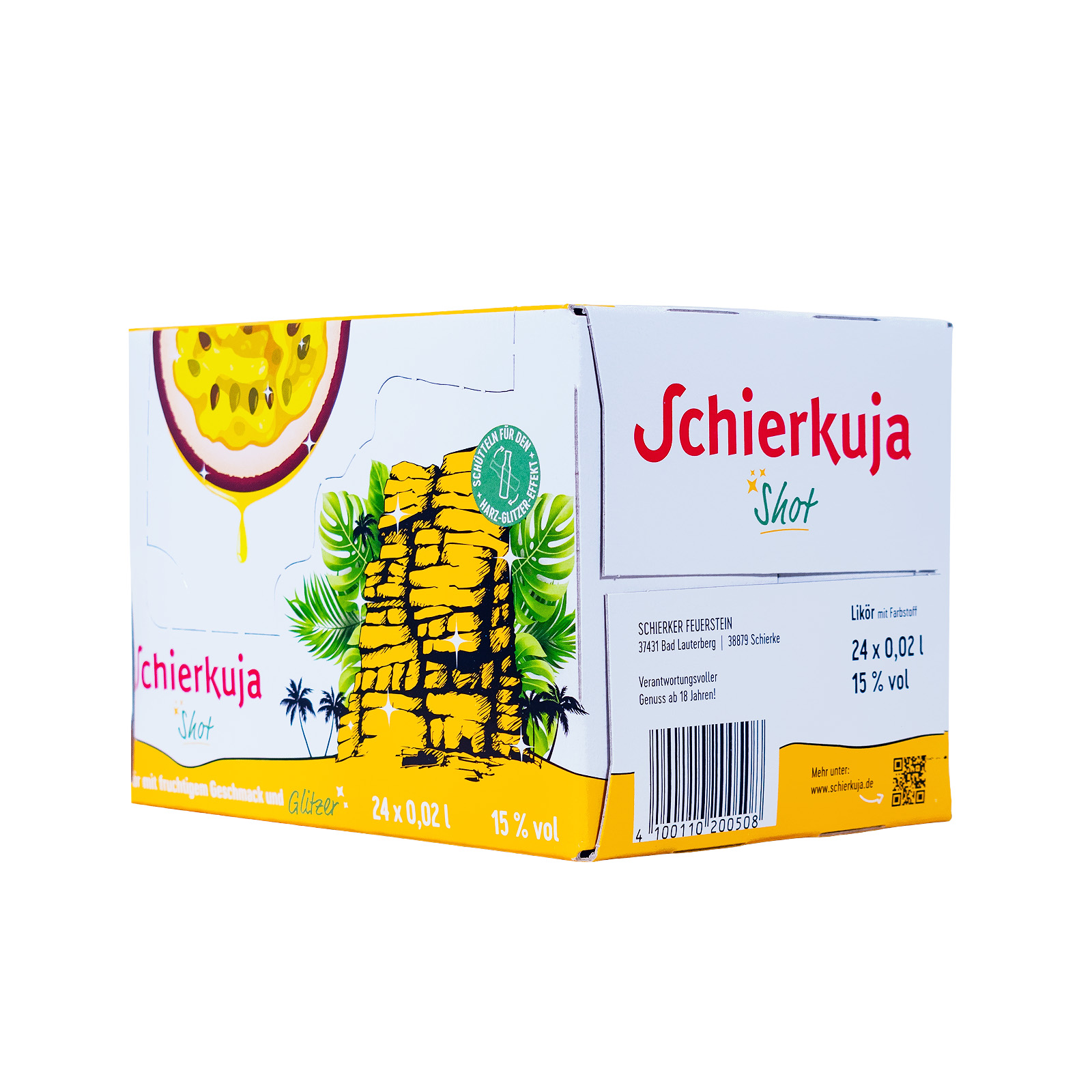 Paket [24 x 0,02L] Schierkuja Harz-Glitzer Likör - 0,48L 15% vol