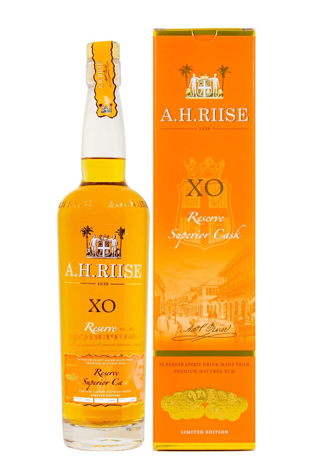 A.H. Riise XO Reserve Premium Spirituose auf Rum-Basis - 0,7L 40% vol