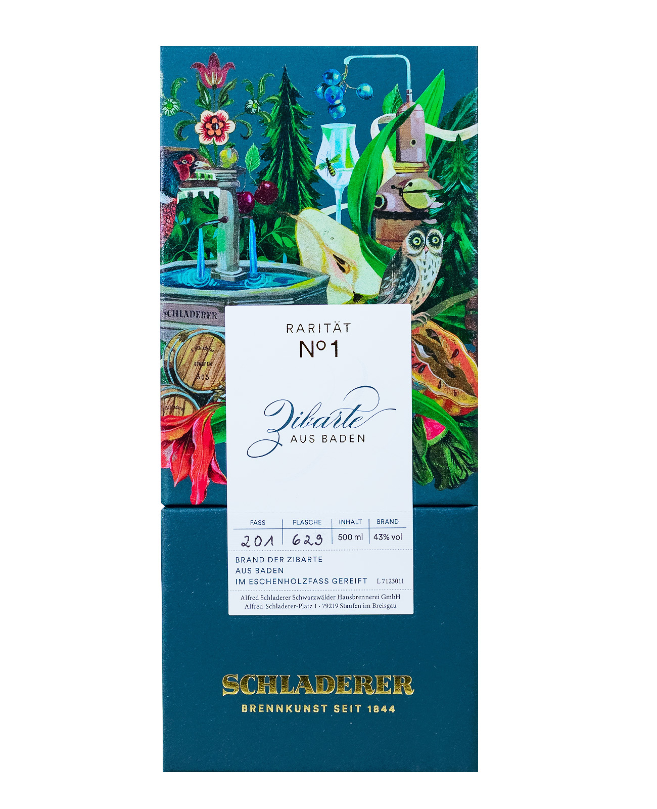 Schladerer Zibarte aus Baden Rarität No 1 - 0,5L 43% vol