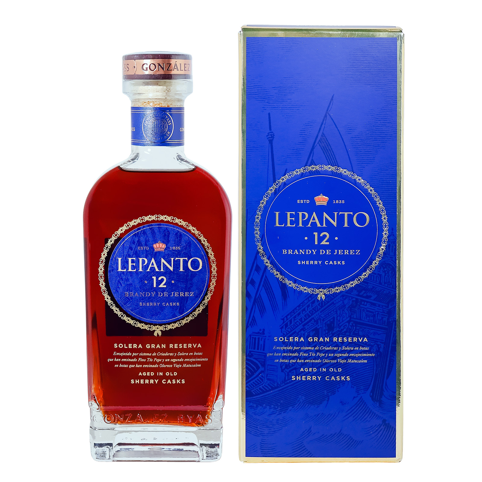 Lepanto 12 Jahre Solera Gran Reserva Brandy de Jerez - 0,7L 36% vol