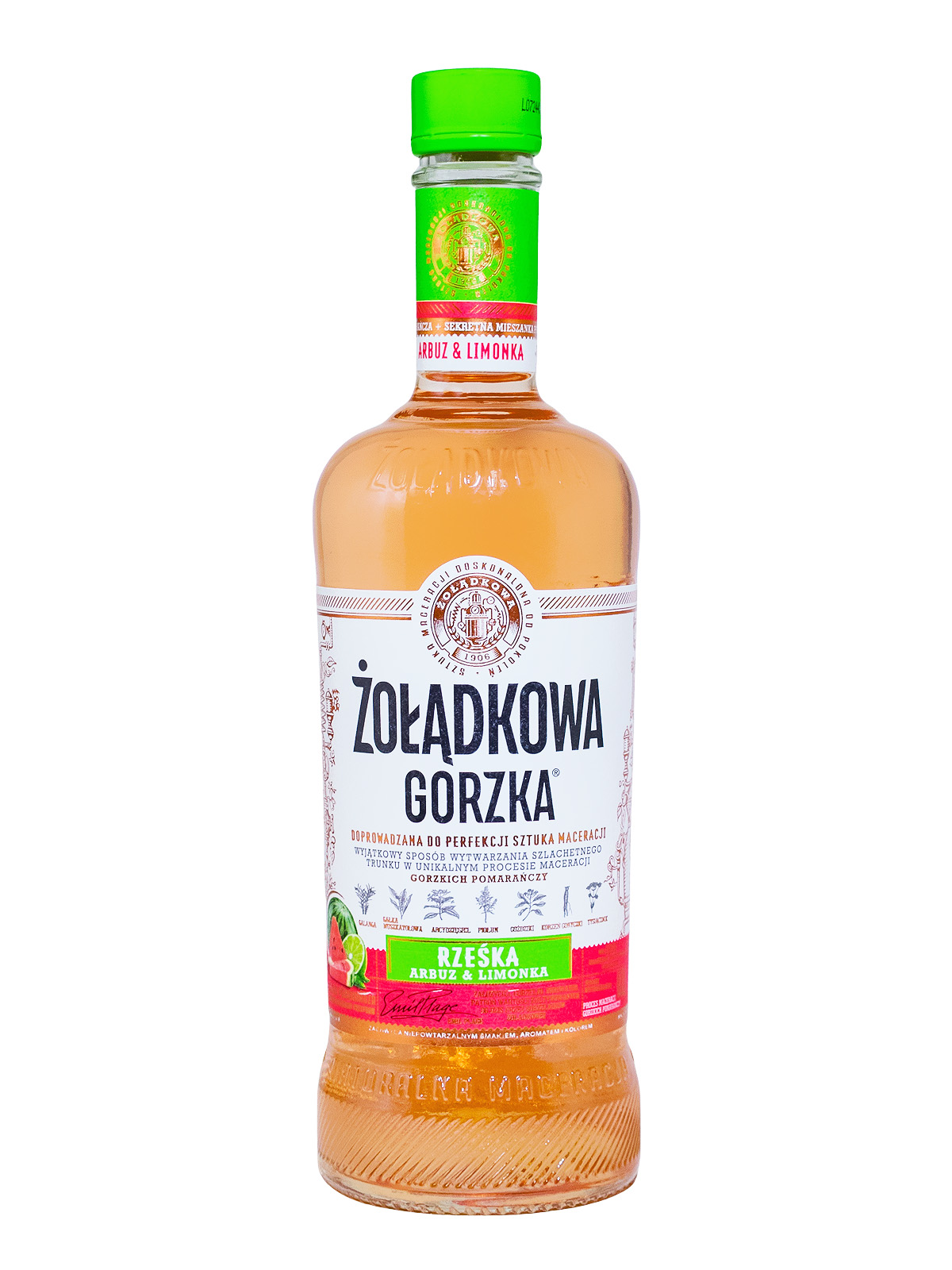 Zoladkowa Gorzka Rześka Limonka z Miętą - 0,5L 28% vol
