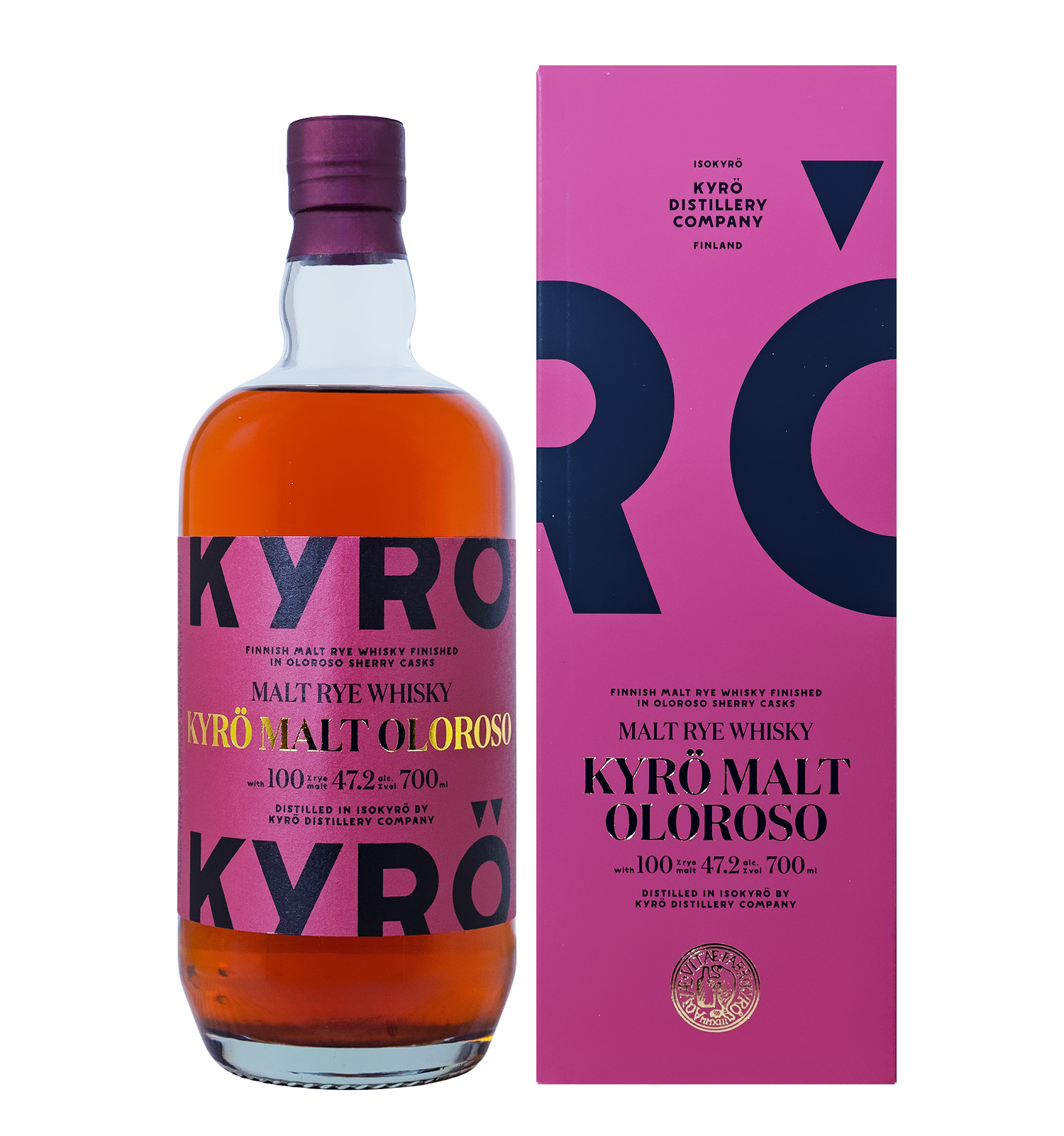 Kyrö Malt Oloroso Rye Whisky - 0,7L 47,2% vol