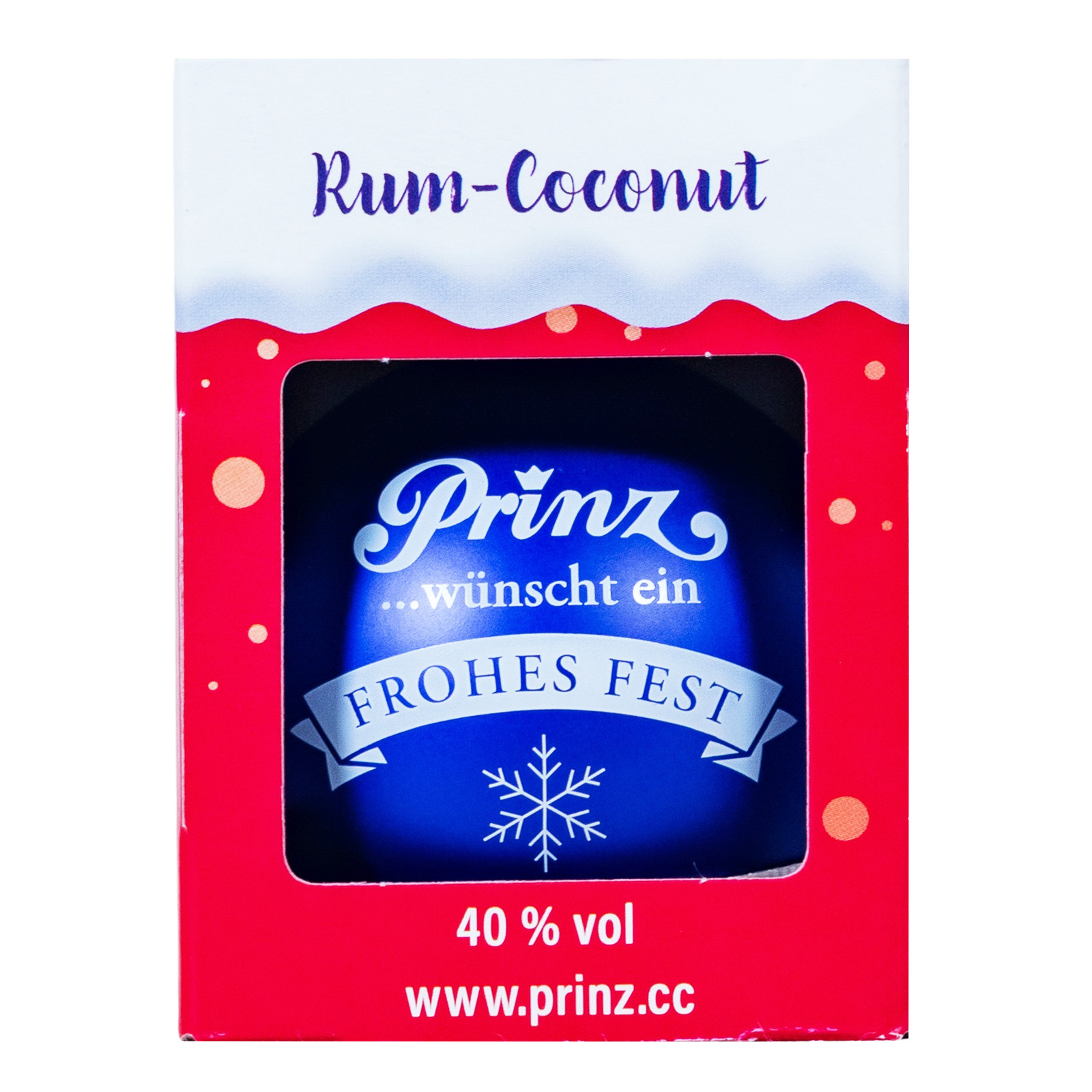 Prinz Christbaumkugel Rum Coconut Likör - 0,04L 40% vol