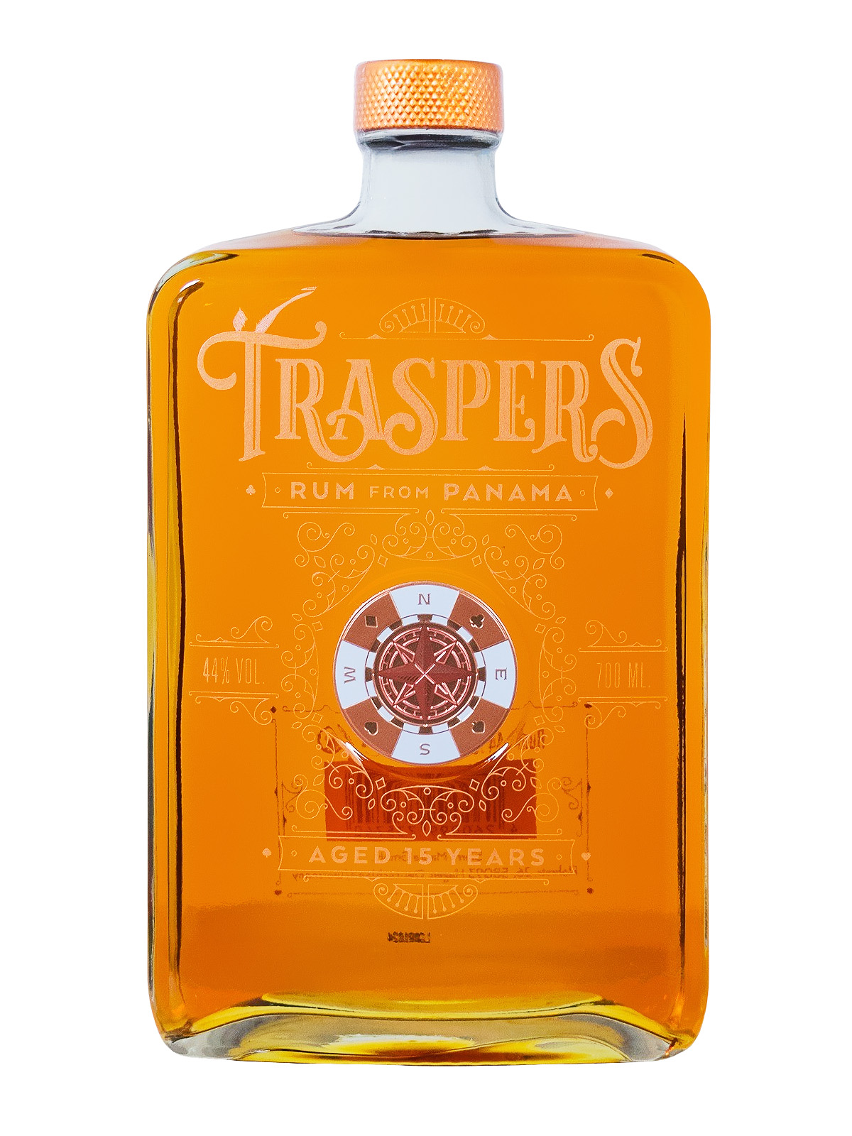 Traspers Rum 15 Jahre mit Poker-Karten - 0,7L 44% vol