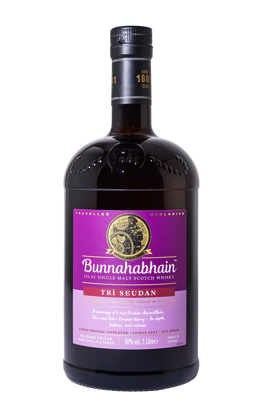 Bunnahabhain Trì Seudan Whisky - 1 Liter 50% vol