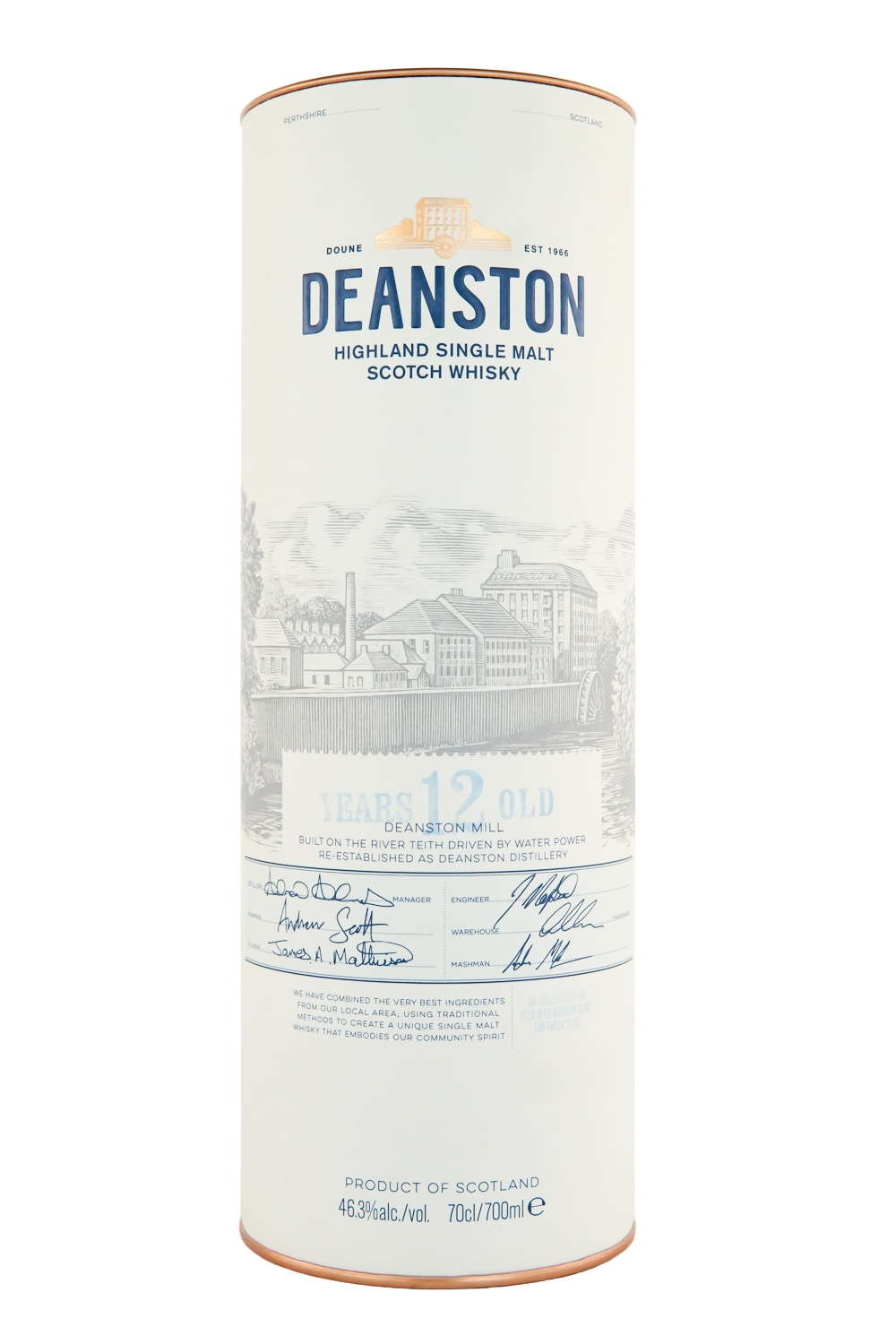 Deanston 12 Jahre Highland Single Malt Scotch Whisky - 0,7L 46,3% vol