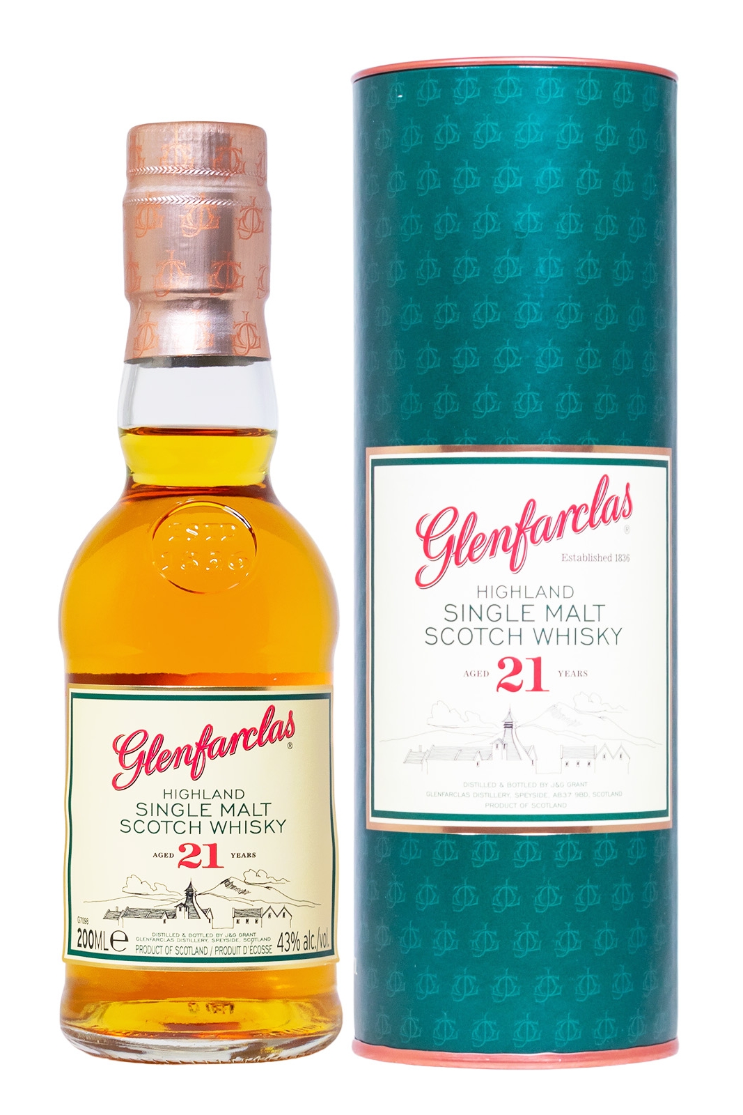 Glenfarclas 21 Jahre Single Malt Scotch Whisky - 0,2L 43% vol