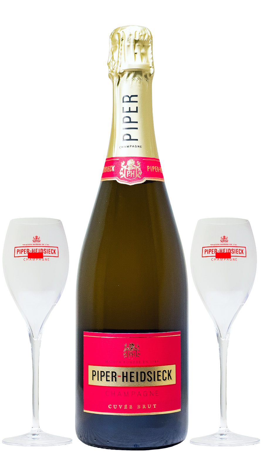 Piper-Heidsieck Champagner Reisetasche mit 2 Gläsern - 0,75L 12% vol
