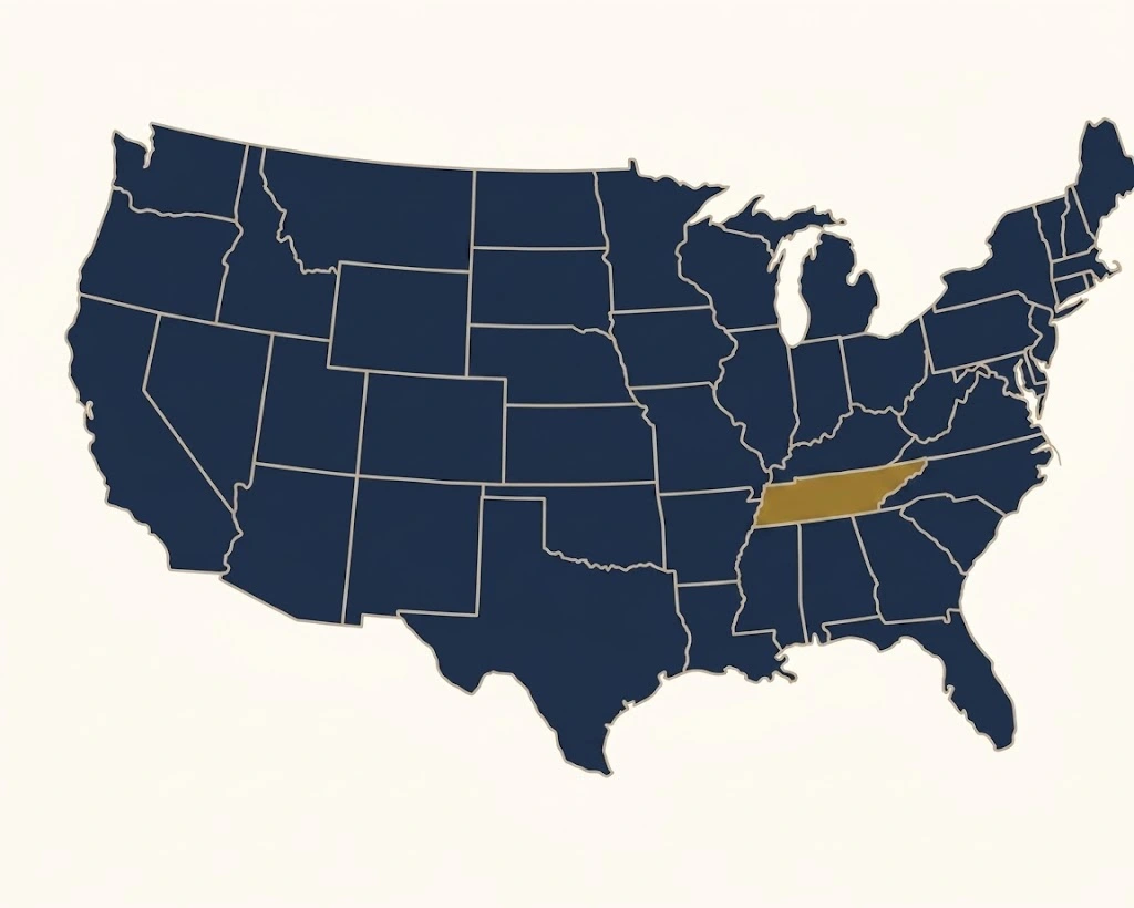 Tennessee Karte USA