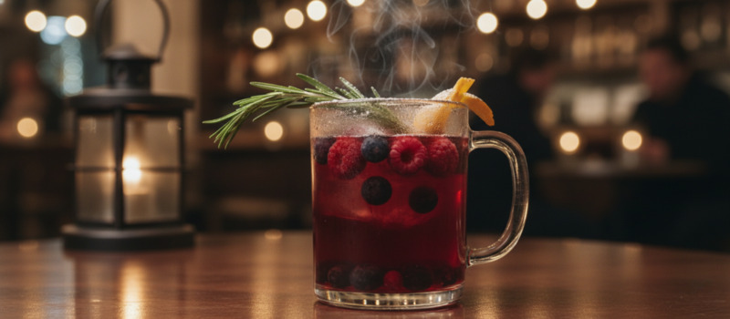 Hot Lillet im Glas als Glühwein Alternative