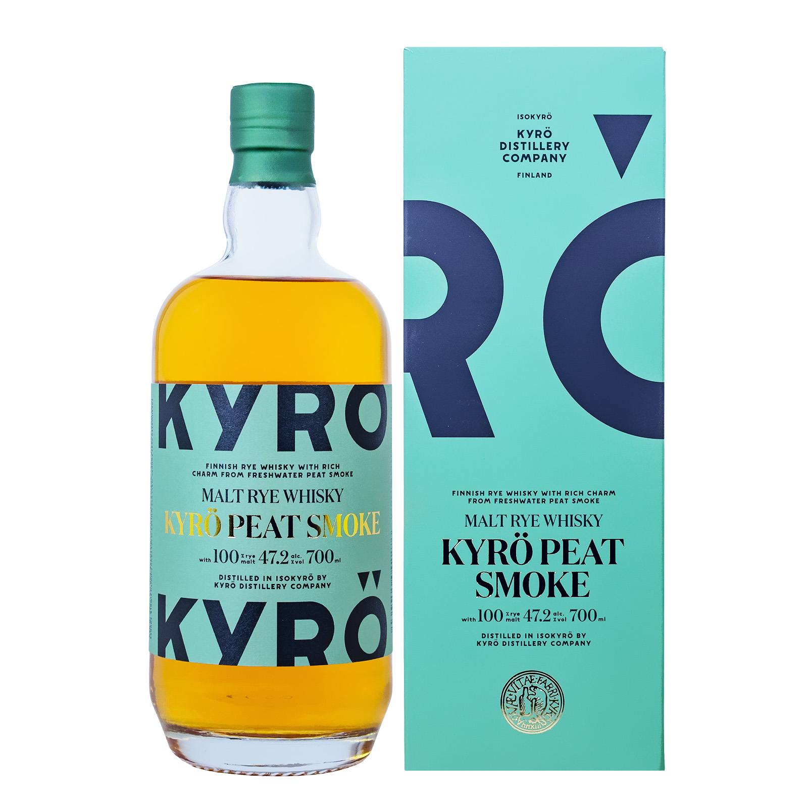 Kyrö Peat Smoke Malt Rye Whisky - 0,7L 47,2% vol