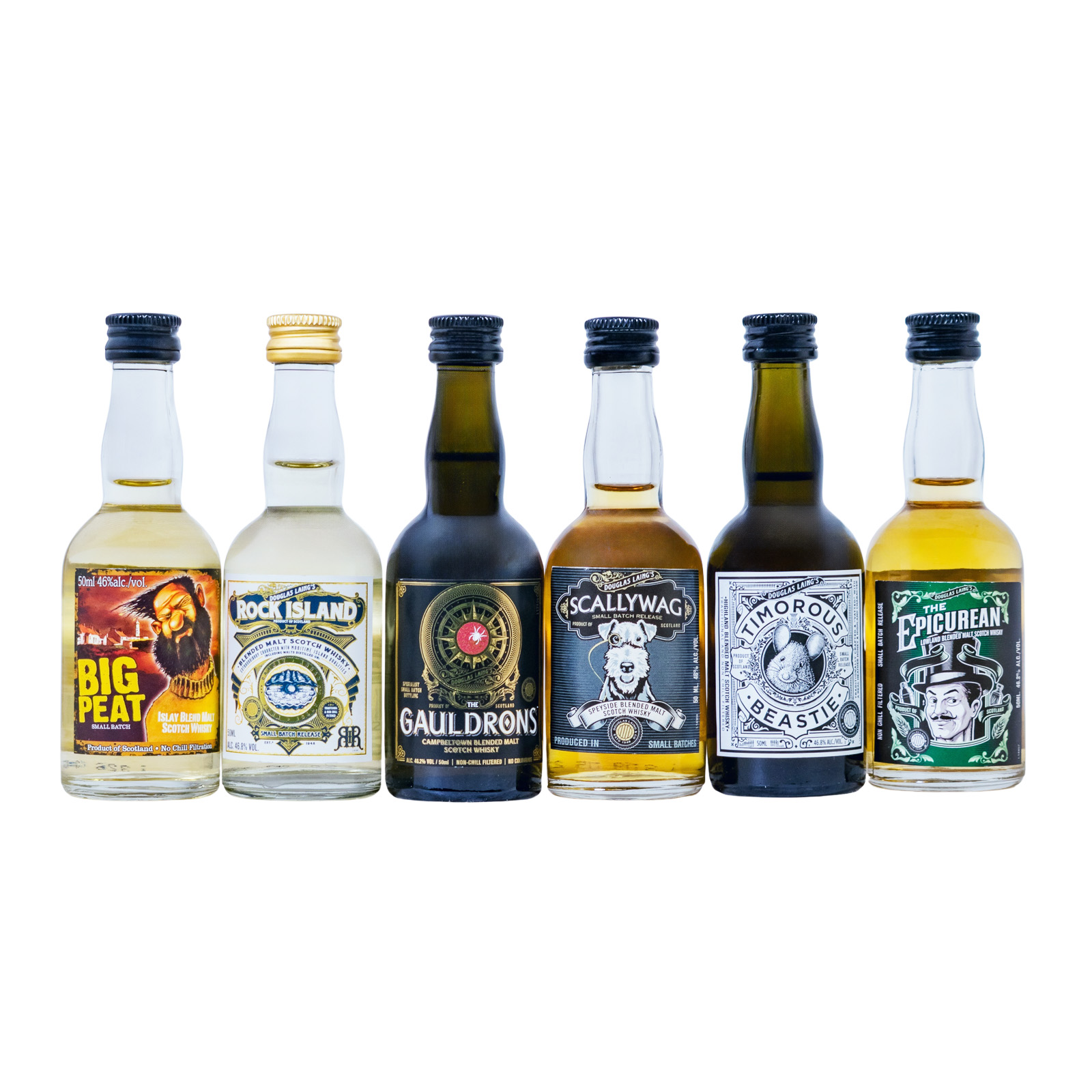 Remarkable Regional Malts Miniaturset Paket [6 x 0,05 Liter] - 0,3L 46,34% vol