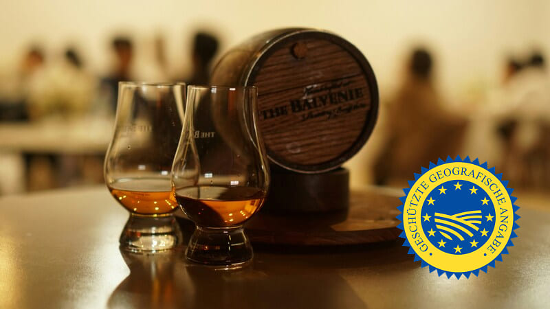 Scotch Whisky - Spirituose mit geschützter geografischer Angabe Scotch Whisky Thumbnail mit geografische Angaben Siegel