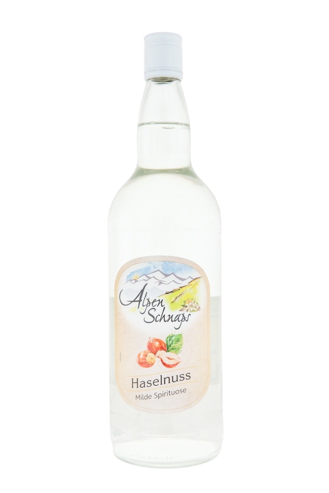 Alpenschnaps Haselnuss Milde Spirituose - 1 Liter 33% vol Alpenschnaps Haselnuss Milde Spirituose - 1 Liter 33% vol