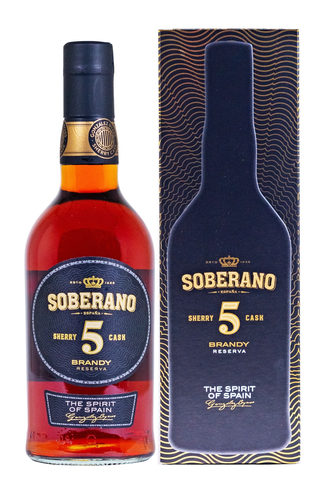 Soberano 5 Jahre Brandy Reserva Sherry Cask - 0,7L 36% vol Soberano 5 Jahre Brandy Reserva Sherry Cask - 0,7L 36% vol