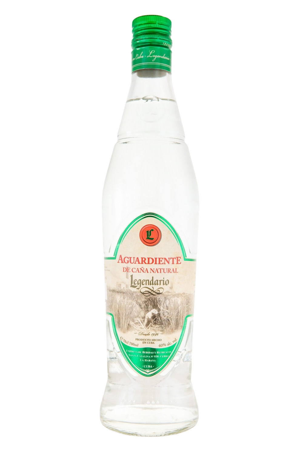 Legendario Aguardiente de Cana Natural Zuckerrohrschnaps - 0,7L 40% vol