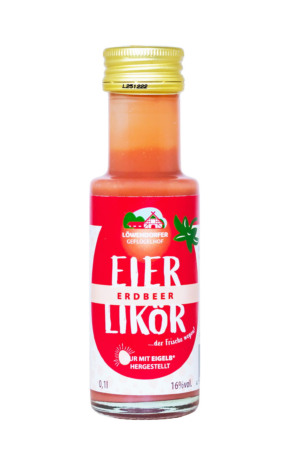 Löwendorfer Erdbeer Eierlikör - 0,1L 16% vol
