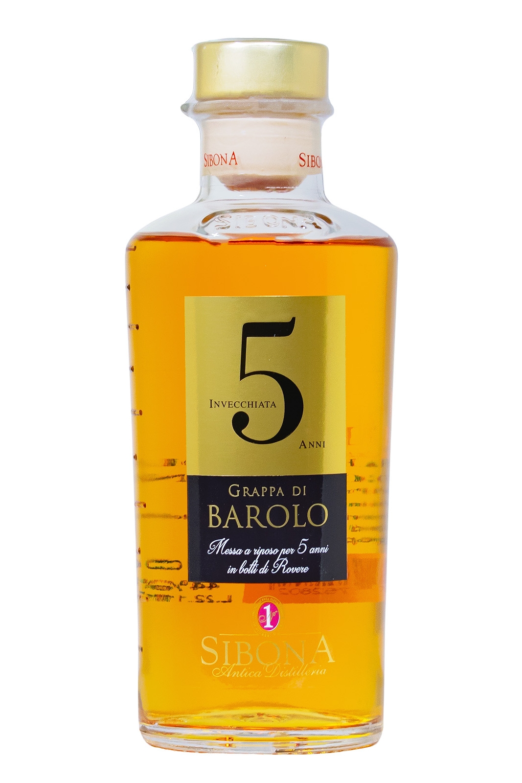 Sibona Grappa di Barolo Invecchiata 5 Jahre - 0,5L 44% vol Sibona Grappa di Barolo Invecchiata 5 Jahre - 0,5L 44% vol
