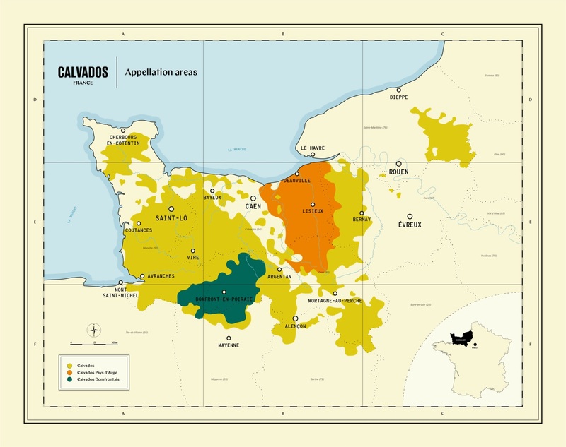 Calvados Anbauregionen Karte