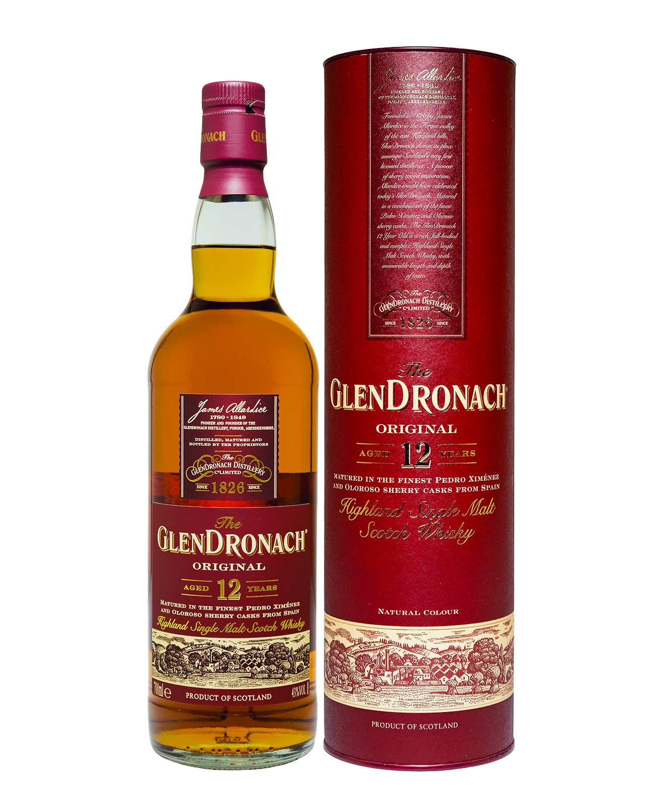 Glendronach 12 Jahre Highland Single Malt Scotch Whisky - 0,7L 43% vol