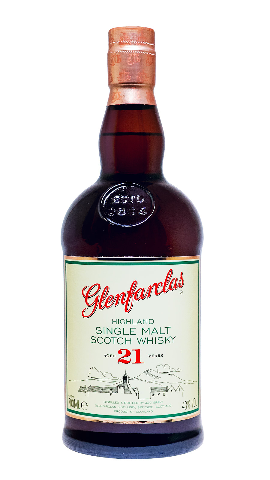 Glenfarclas 21 Jahre Single Malt Scotch Whisky - 0,7L 43% vol