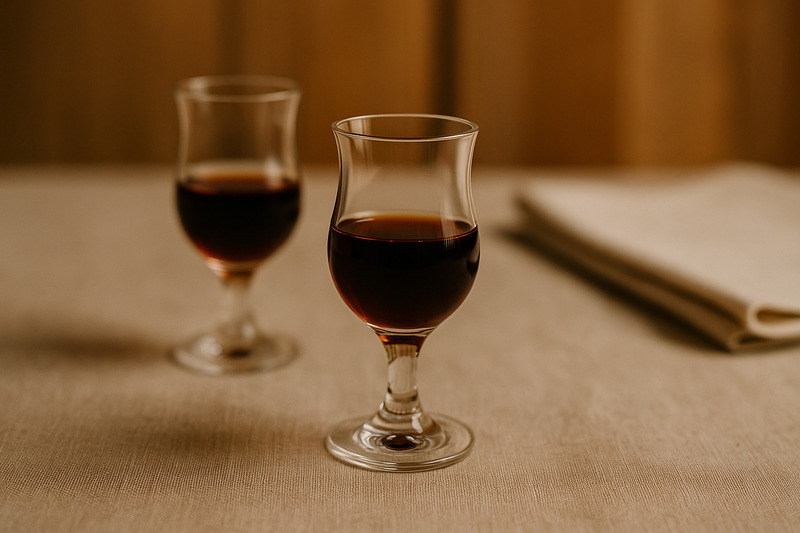 Traditionelles Glas für Bitter