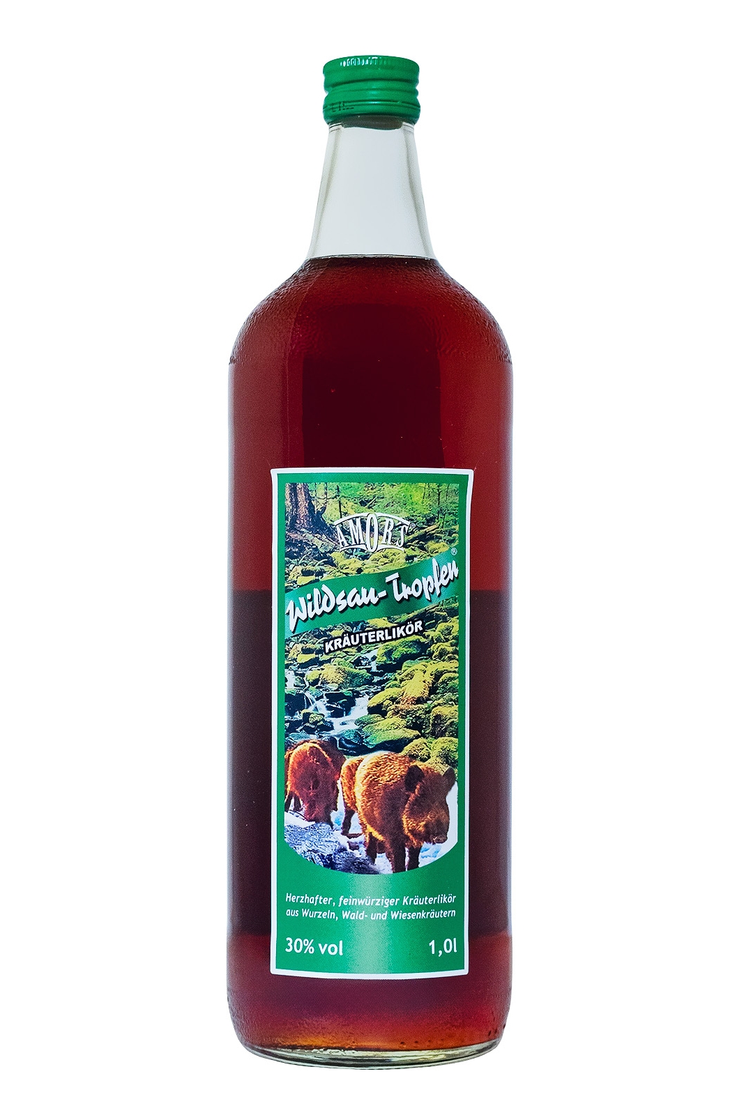 Amor's Wildsau Tropfen mit Kräutern - 1 Liter 30% vol