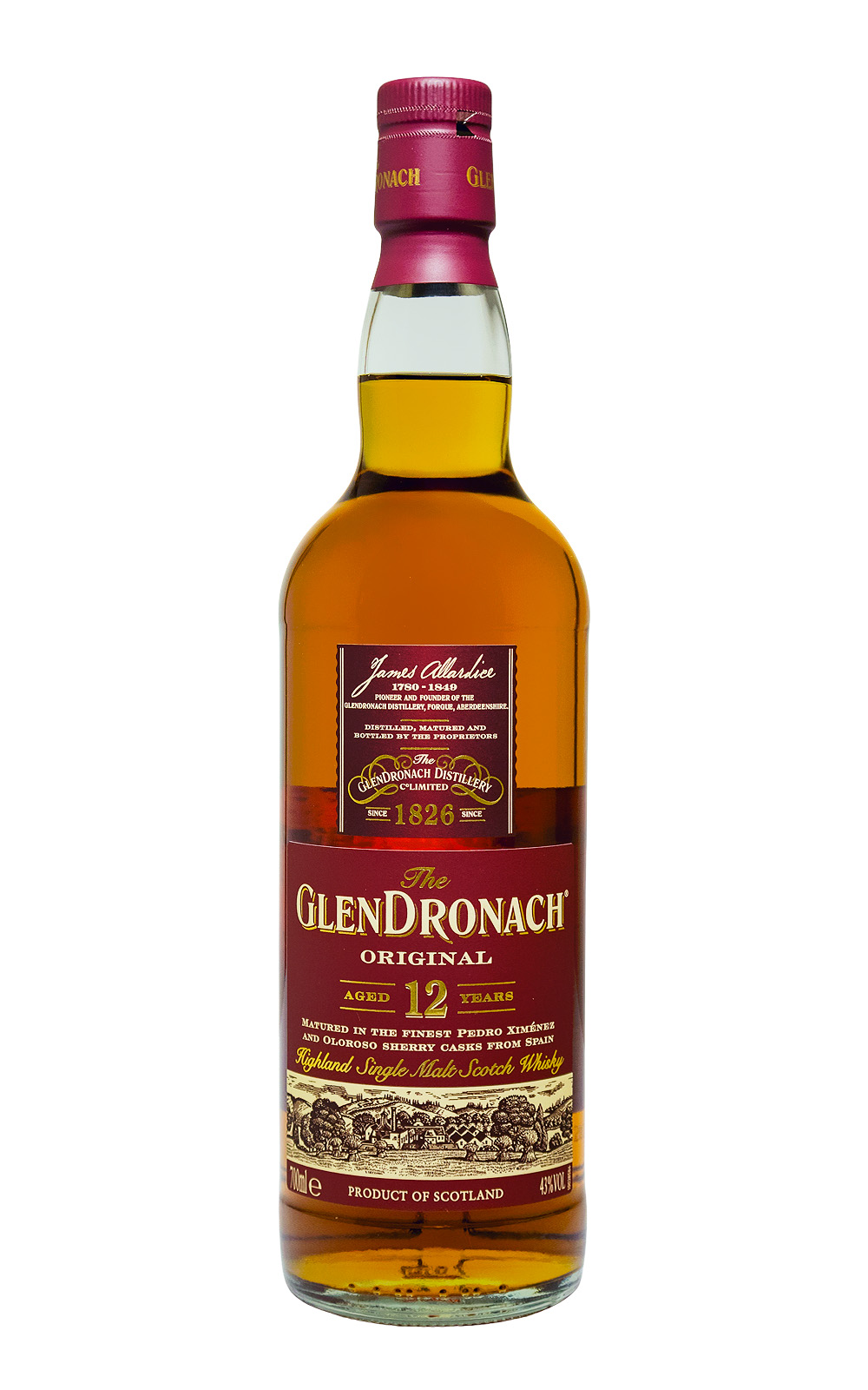 Glendronach 12 Jahre Highland Single Malt Scotch Whisky - 0,7L 43% vol