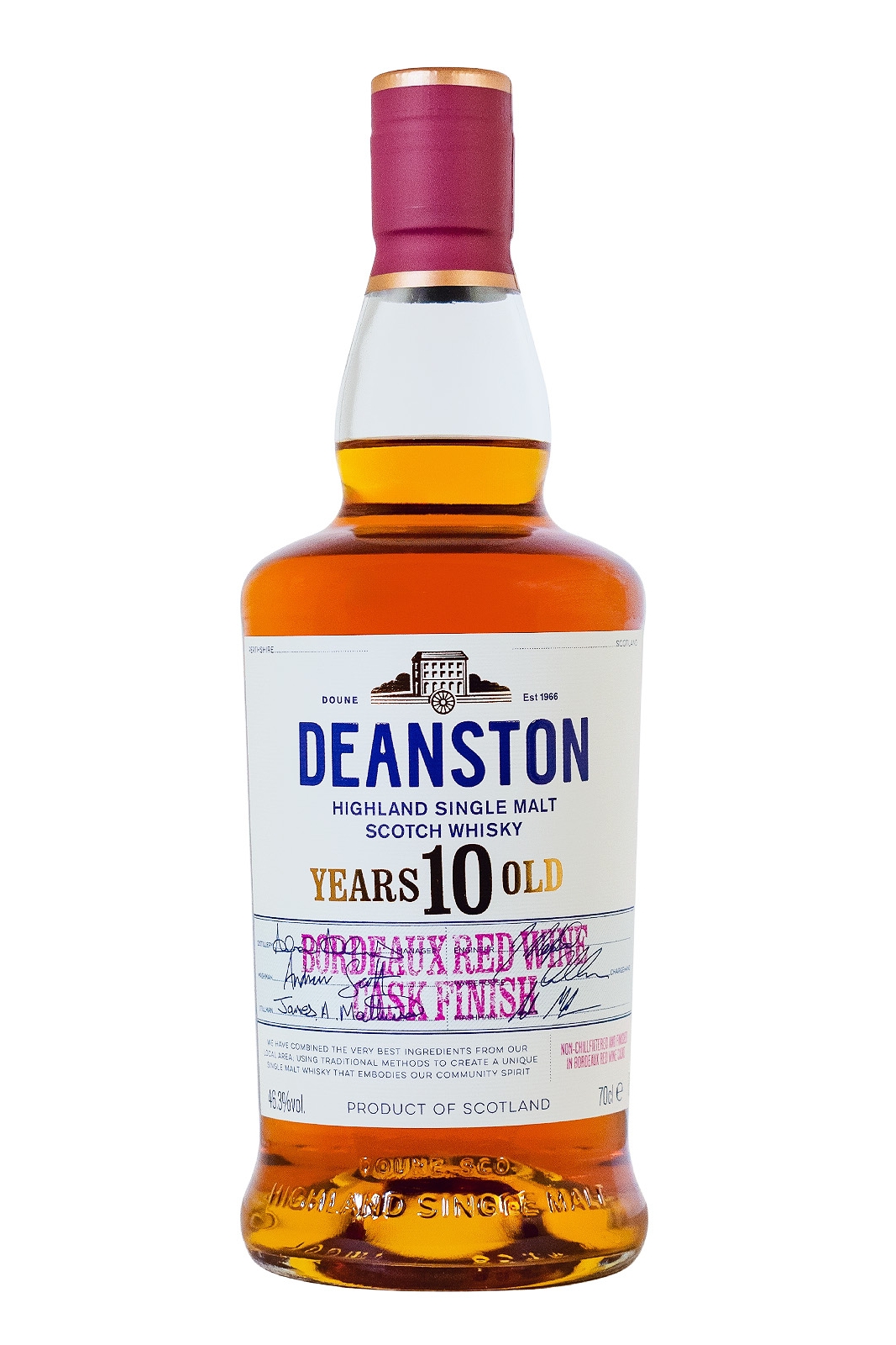 Deanston 10 Jahre Bordeaux Red Wine Cask - 0,7L 46,3% vol