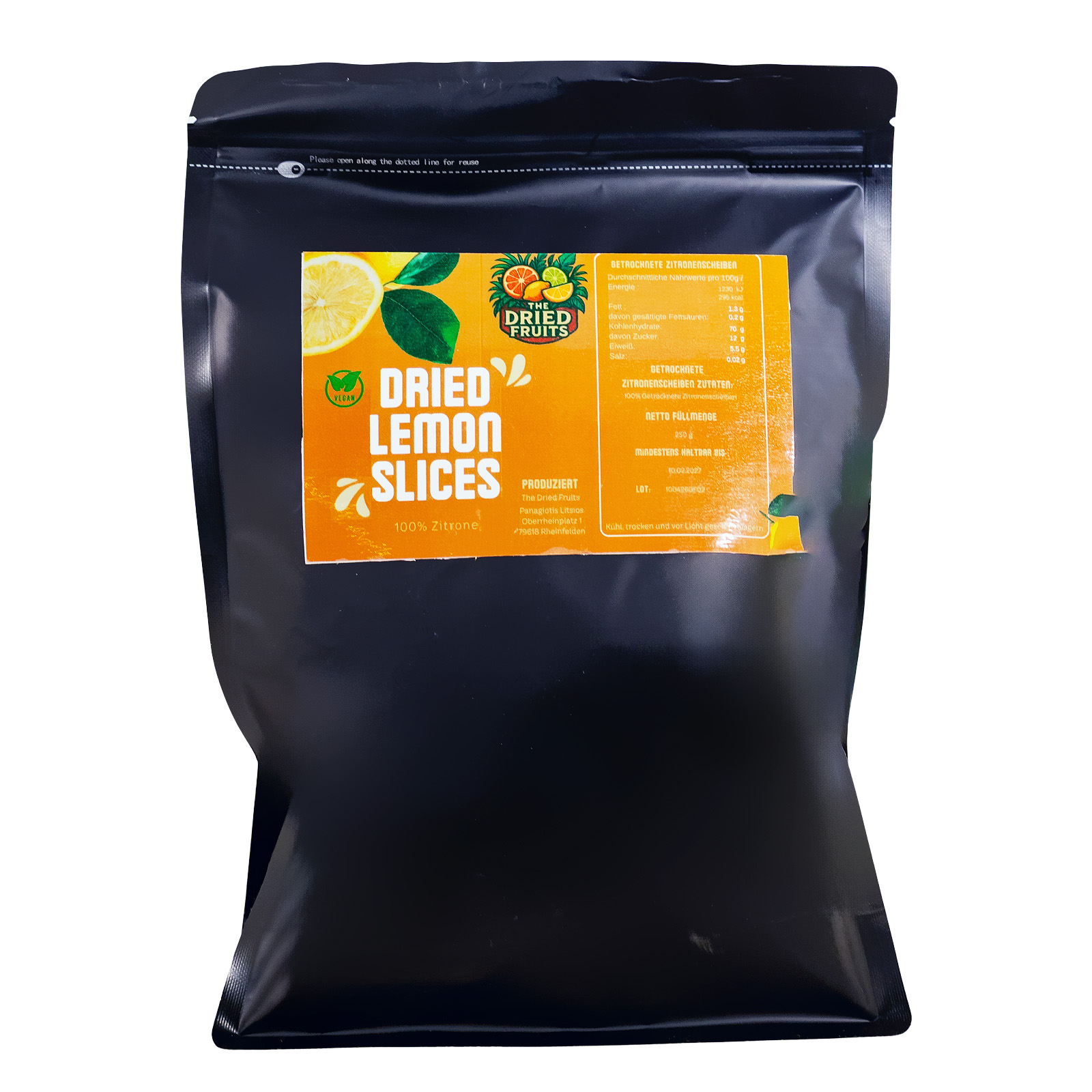 The Dried Fruits Getrocknete Zitronen 250g