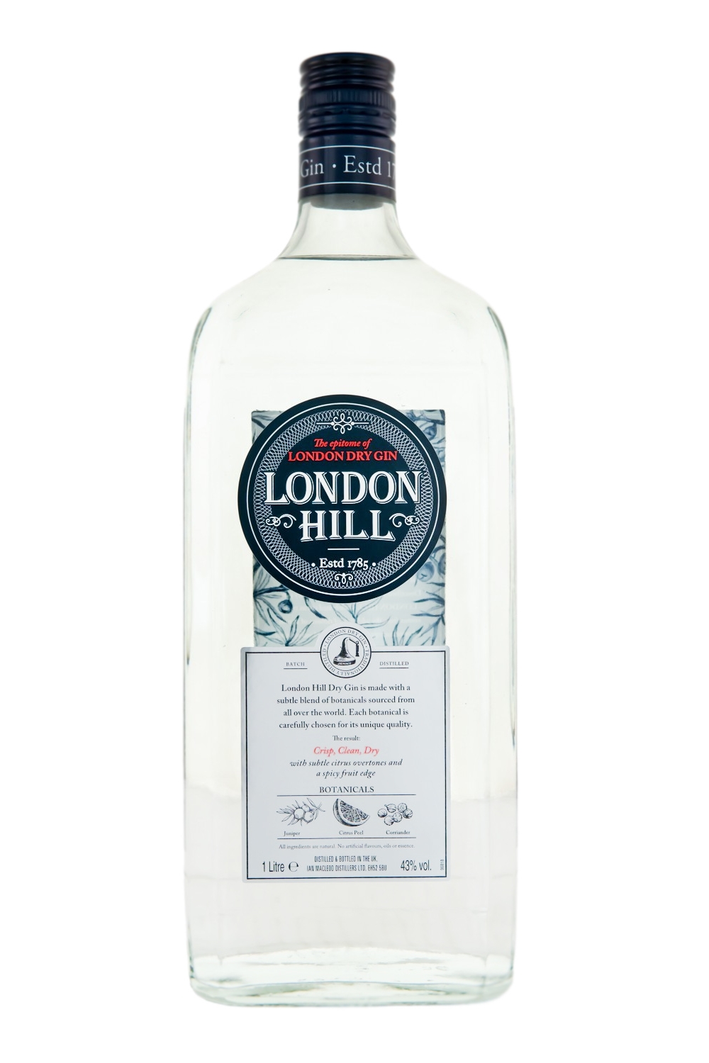 London Hill Dry Gin - 1 Liter 43% vol London Hill Dry Gin - 1 Liter 43% vol
