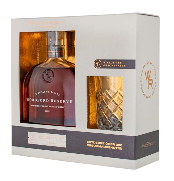 GEPA: 1 x Woodford Reserve Distillers Select 0,7L + Whiskey Glas - 0,7L 43,2% vol