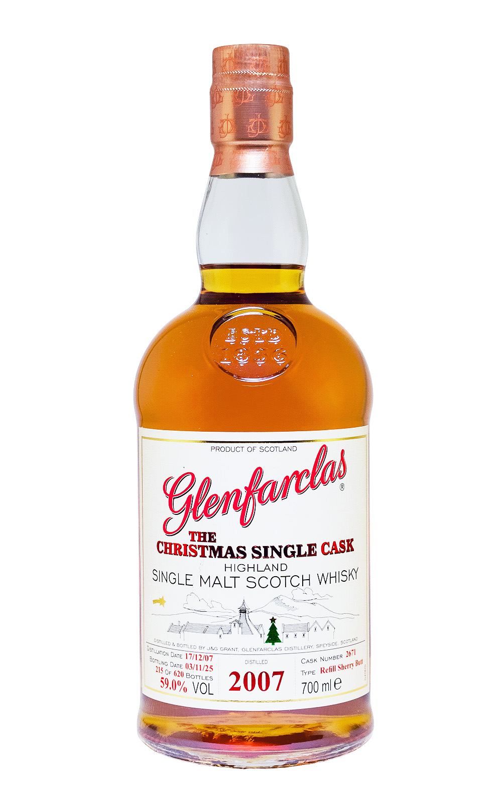 Glenfarclas The Christmas Single Cask Vintage 2007 - 0,7L 59% vol