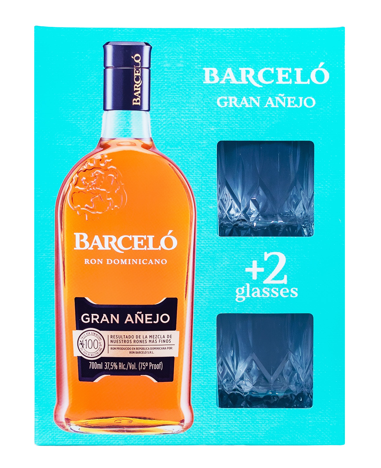 Ron Barcelo Gran Anejo GEPA mit Glas - 0,7L 38% vol