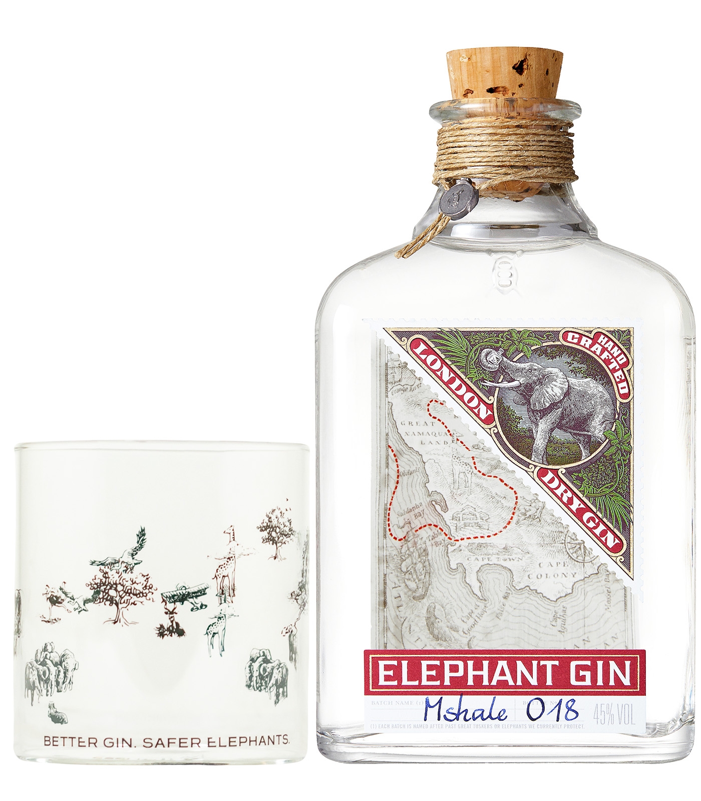 Elephant London Dry Gin mit Glas - 0,5L 45% vol Elephant London Dry Gin mit Glas - 0,5L 45% vol