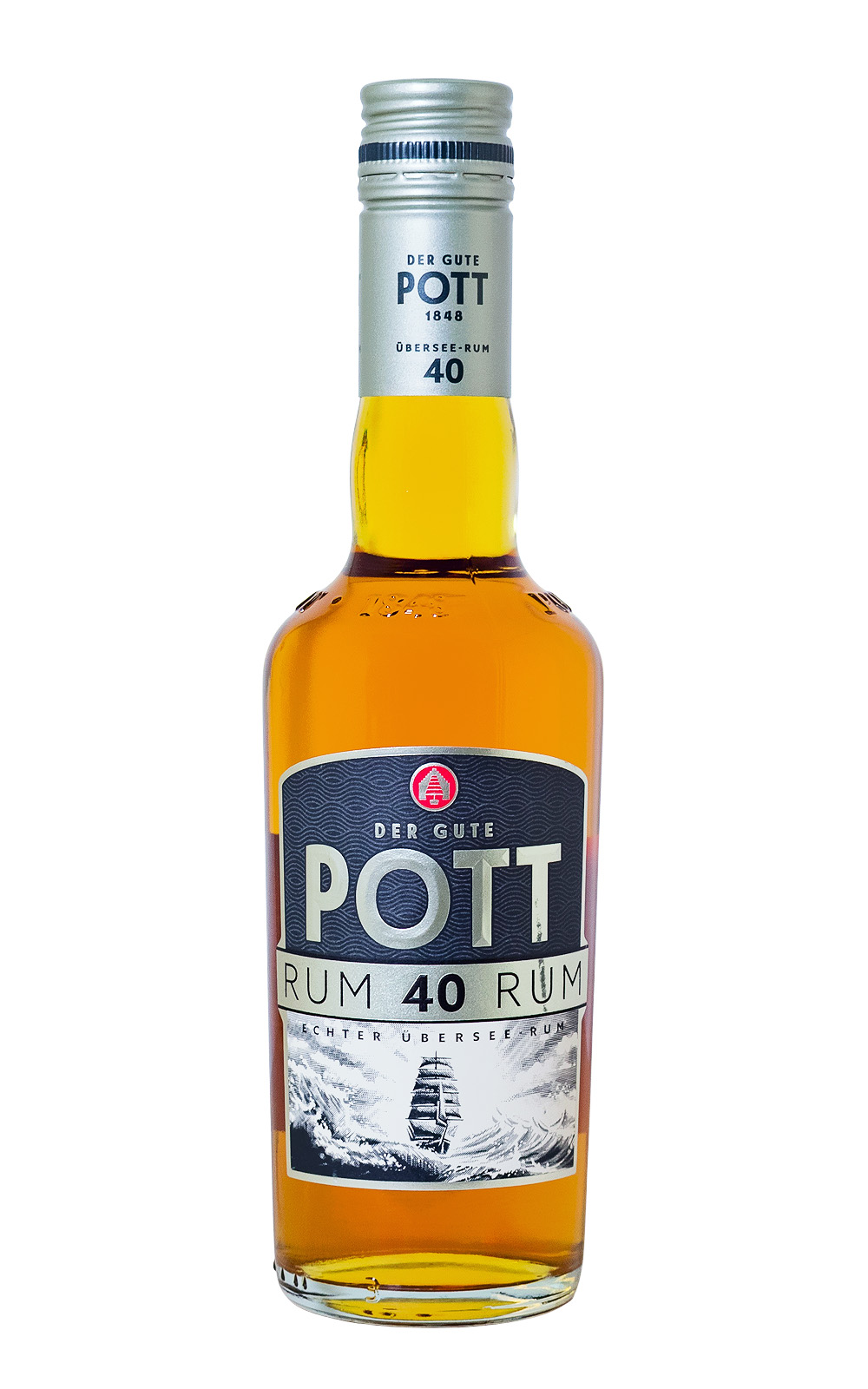 Pott 40 Echter Übersee Rum - 0,35L 40% vol