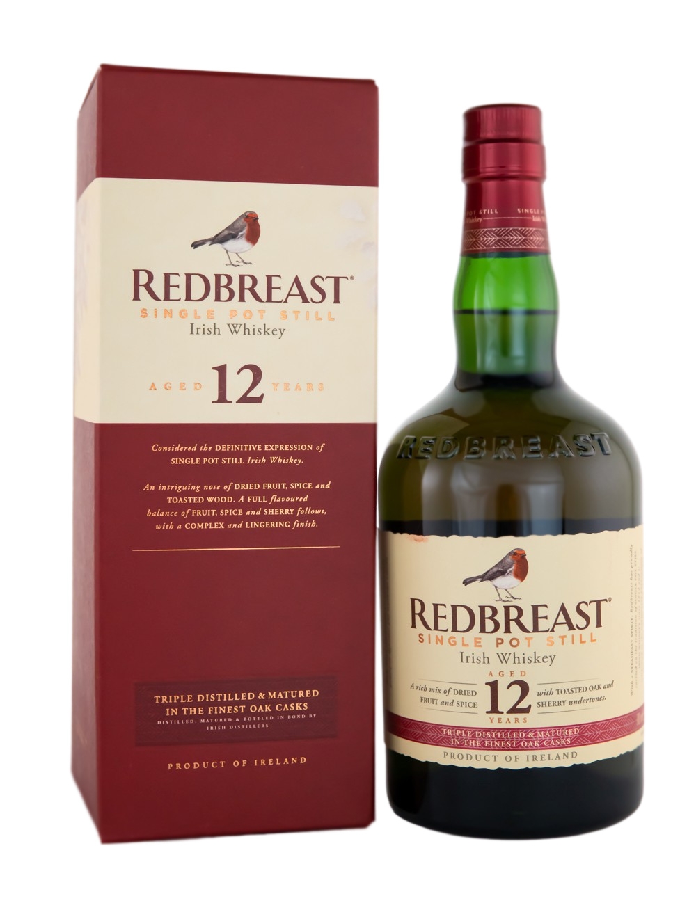 Redbreast 12 Jahre Pure Pot Still Irish Whiskey - 0,7L 40% vol Redbreast 12 Jahre Pure Pot Still Irish Whiskey - 0,7L 40% vol