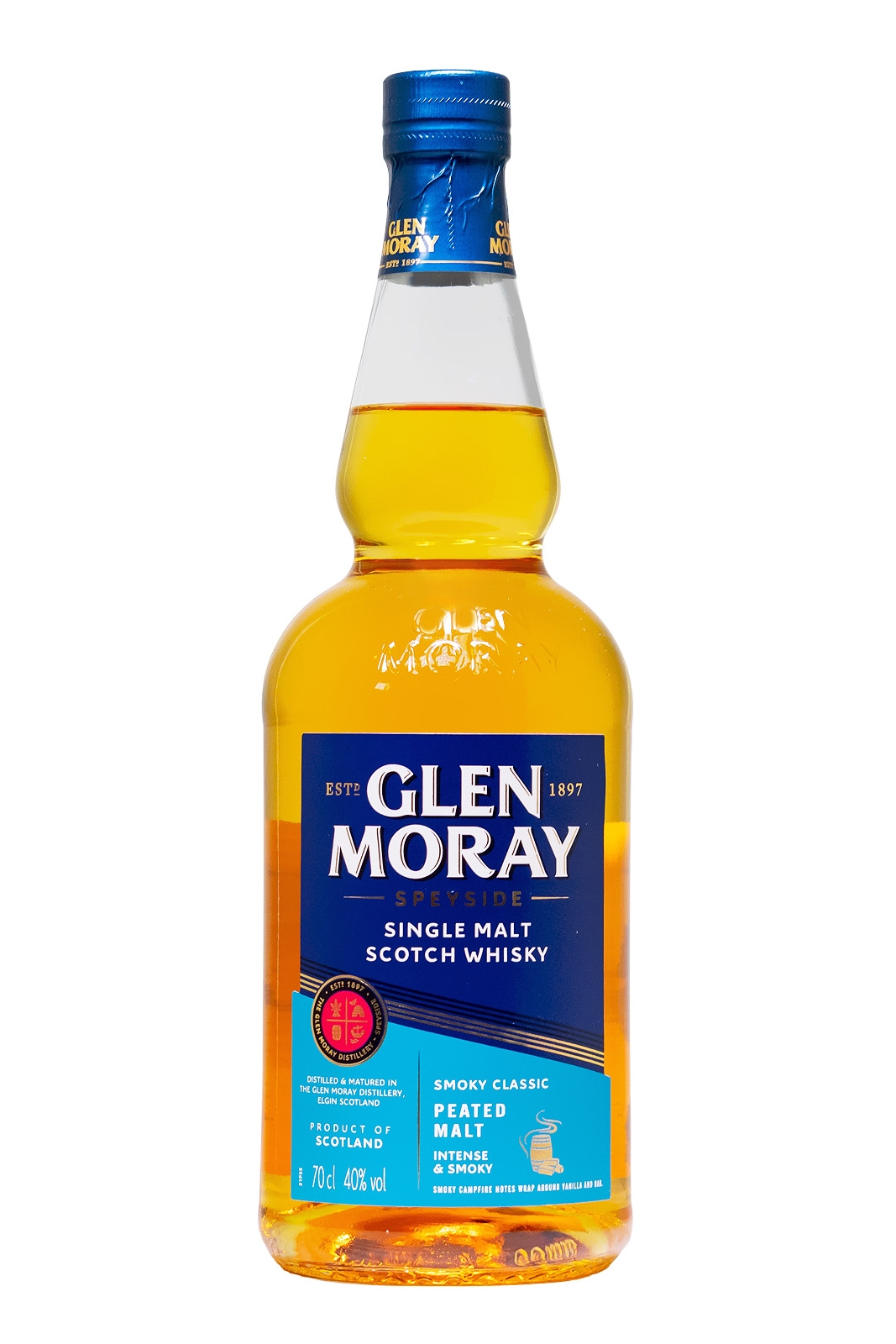 Glen Moray Peated Single Malt Scotch Whisky - 0,7L 40% vol Glen Moray Peated Single Malt Scotch Whisky - 0,7L 40% vol