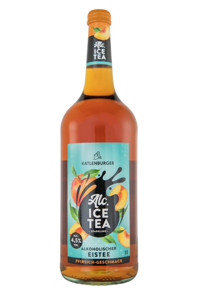 Katlenburger Alc. Ice Tea Pfirsich alkoholischer Eistee - 1 Liter 4,5% vol