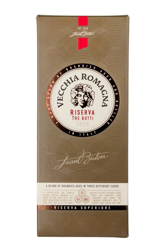 Vecchia Romagna Riserva Tre Botti Brandy - 0,7L 40,8% vol